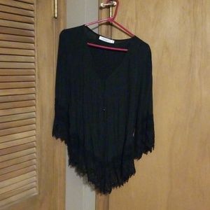 Solitaire Tops - Black shirt Solitaire Tops - Black shirt